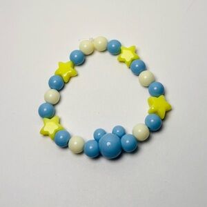 Kids Disney Star Bead Bracelet - Blue, Yellow, and Cream